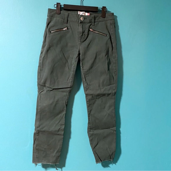 Cabi 2 Hunter Green Moto Zip Skinny Jeans Style 3388 - Picture 4 of 8